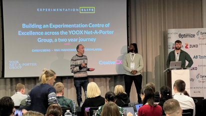 Creative CX speaking at Experimentation Elite