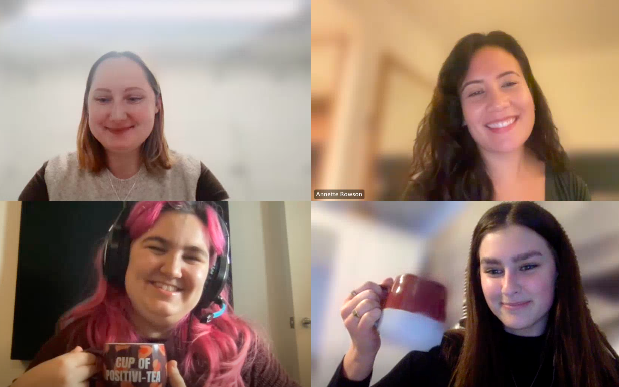 The virtual interview with Annette Rowson, and Marija Drukere from Primark, hosted by Abi and Georgiana from Creative CX. 