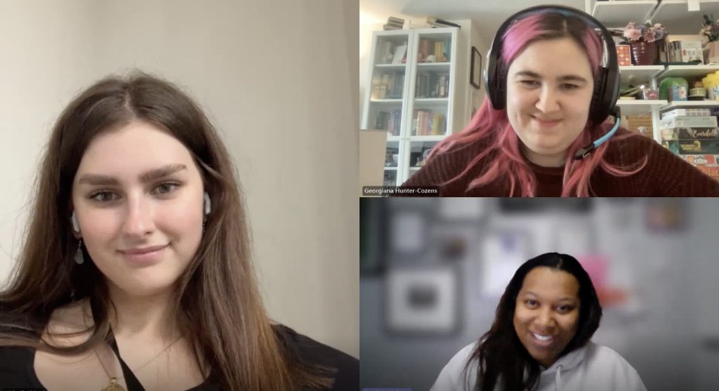 The virtual Interview with Celeste Sanders from Yum Brand's Pizza Hut, hosted by Abi and Georgiana from Creative CX. 