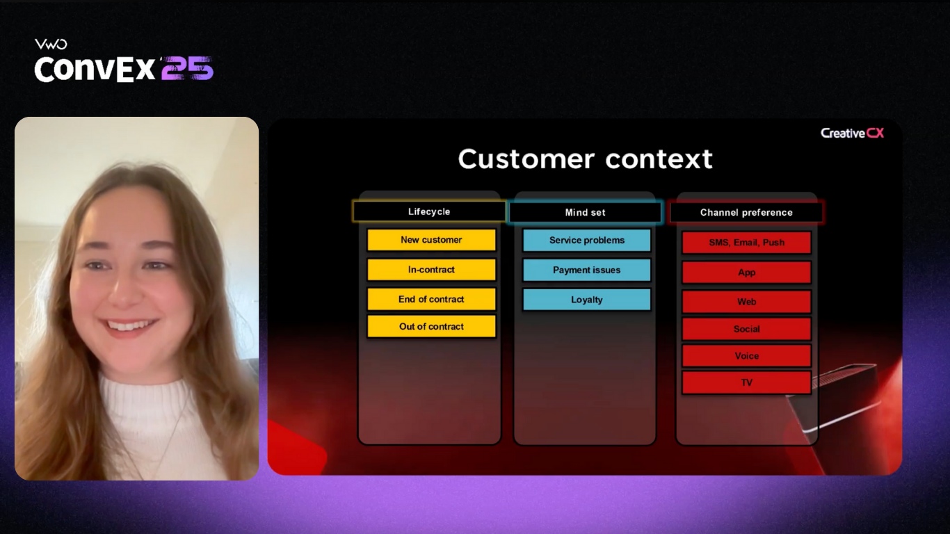 Charlotte from Virgin Media O2 discussing the customer context